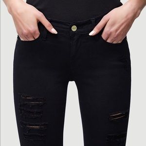 NWT FRAME denim le color ripped 28 film noir